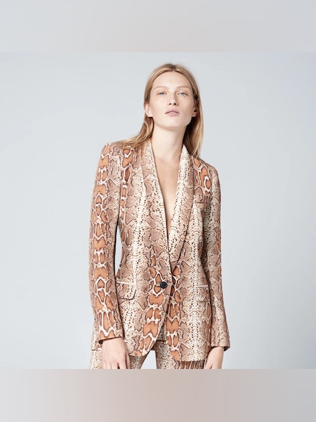 Smythe Long Shawl Blazer- Desert Snake